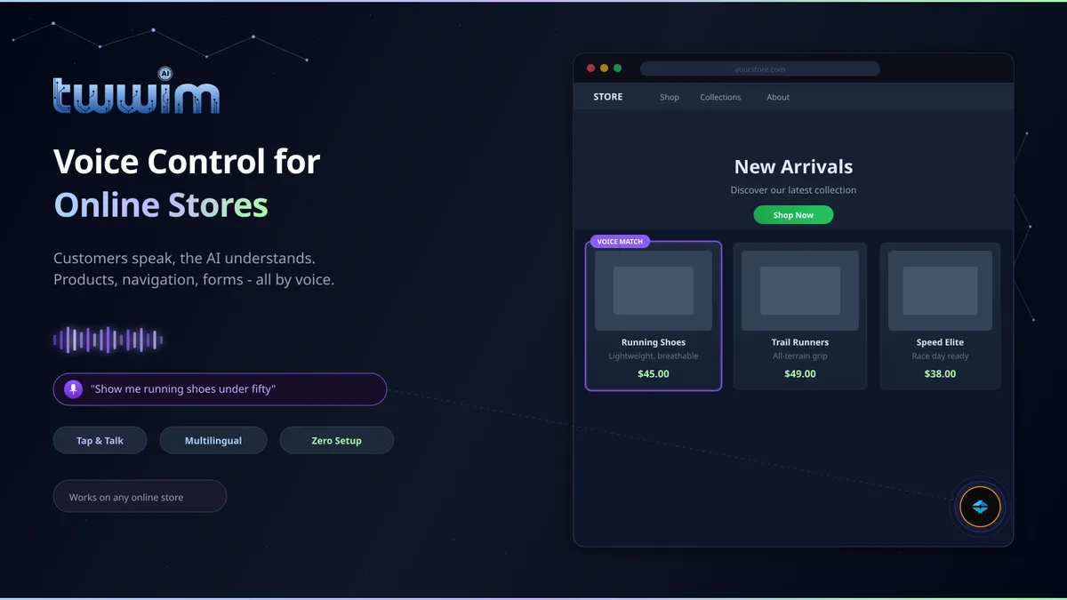 Voice Control for Online Stores: What the TWWIM AI Plugin Does Today